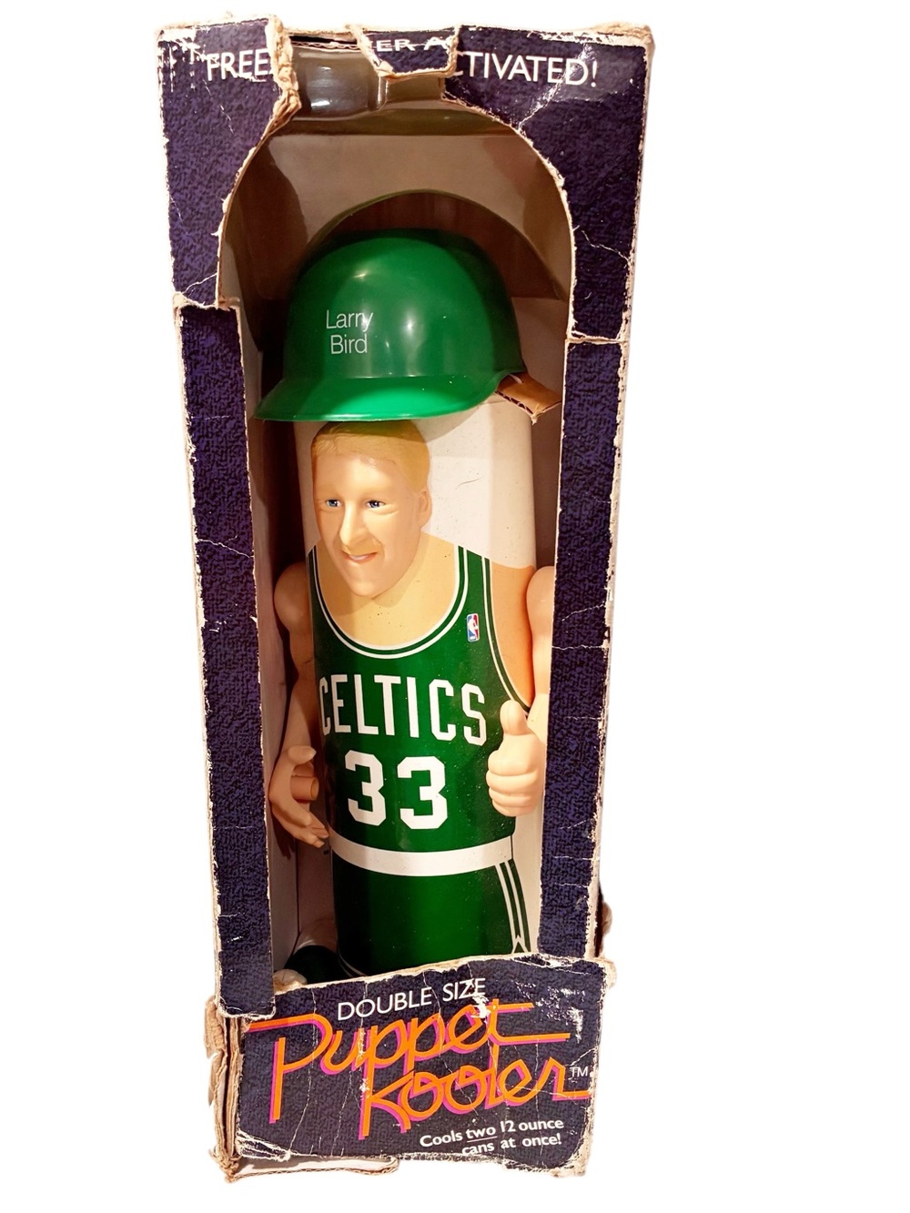 Larry Bird 1989 Boston Celtics Puppet Kooler Can Cooler Official NBA Vintage NEW
